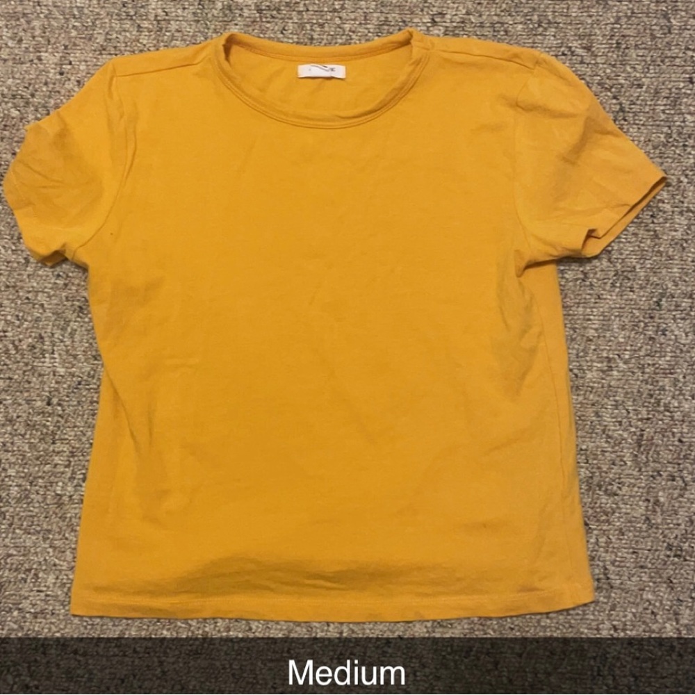 Yellow crop top